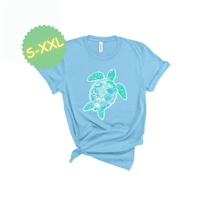Viv & Lou Ocean Blue Turtle T-Shirt